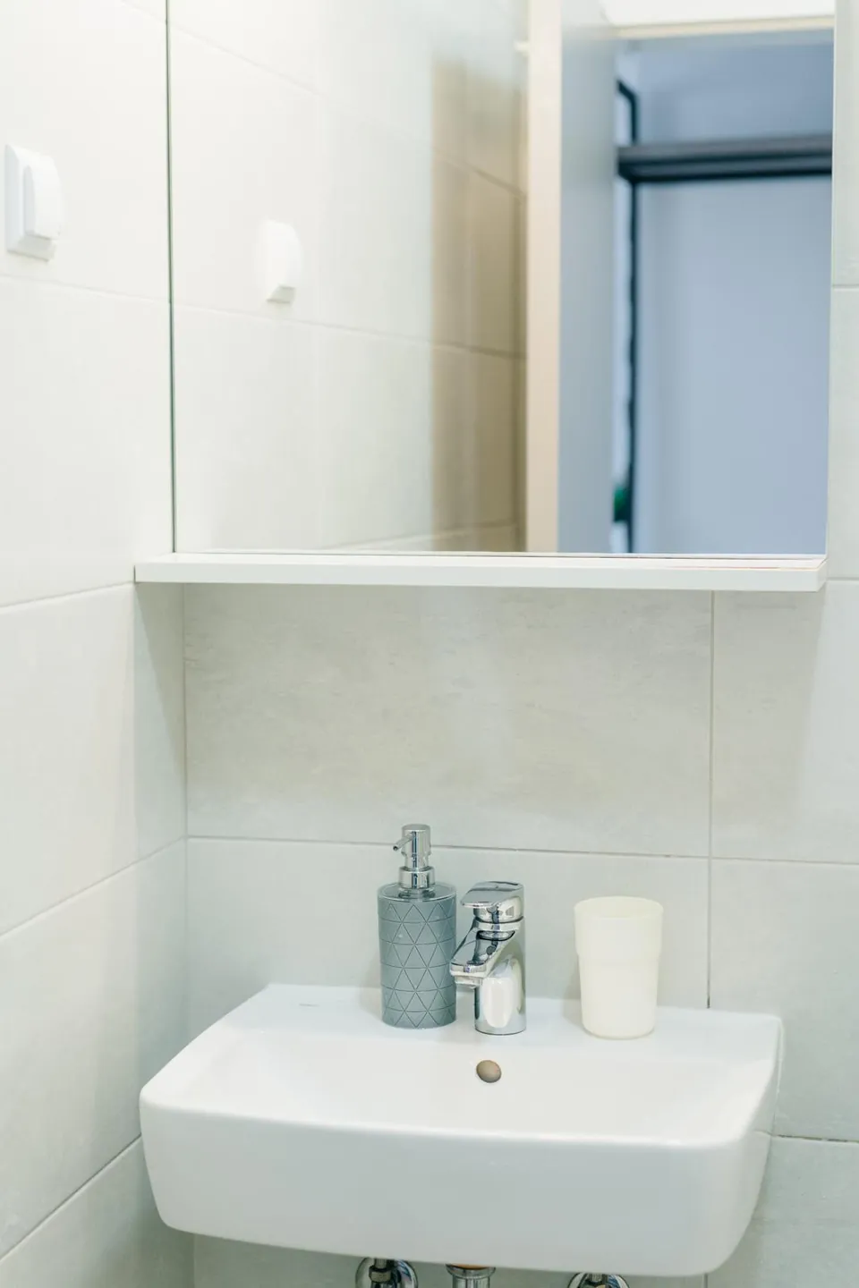 A spotless sink in one of our bathrooms